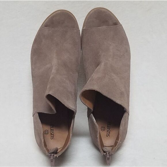 ANTHROPOLOGIE Susina Carina Suede Open Toe Bootie - Picture 12 of 16